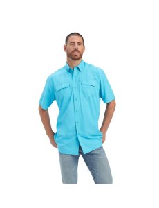 Pánské Kostýmové Košile Ariat VentTEK Outbound Classic Fit Blankyt | MYLCS-3641