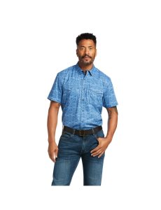 Pánské Kostýmové Košile Ariat VentTEK Western Fitted Blankyt | VWIDT-7538