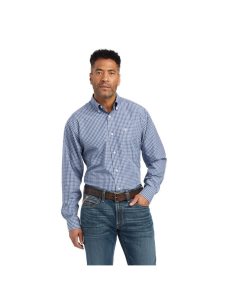 Pánské Kostýmové Košile Ariat Wrinkle Free Ellison Fitted Tmavě Blankyt | BLCIK-1584