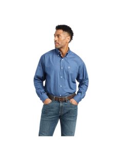 Pánské Kostýmové Košile Ariat Wrinkle Free Eaden Classic Fit Tmavě Blankyt | JVNEW-5321