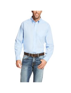 Pánské Kostýmové Košile Ariat Wrinkle Free Solid Světle Blankyt | QRFOG-4076