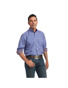 Pánské Kostýmové Košile Ariat Wrinkle Free Cairo Classic Fit Blankyt | UQEFW-5608