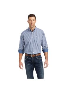Pánské Kostýmové Košile Ariat Wrinkle Free Ellison Classic Fit Tmavě Blankyt | WDTHF-8359