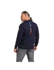 Pánské Košile Ariat FR Stretch Logo Tmavě Blankyt | MWOJA-8975