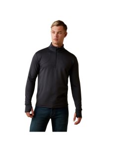 Pánské Mezivrstvy Ariat Gridwork 1/4 Zip Černé | WEYRM-4785