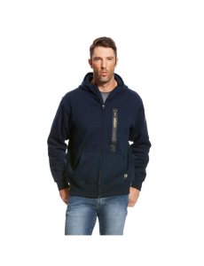 Pánské Mikiny S Kapucí Ariat Rebar Workman Full Zip Tmavě Blankyt | JWQOK-5471