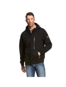 Pánské Mikiny S Kapucí Ariat Rebar Workman Full Zip Černé | LVZPM-1783