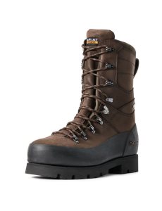 Pánské Nepromokavé Boty Ariat Linesman Ridge 10' GORE-TEX Composite Špicí Pracovní Hnědé | HVZMK-302