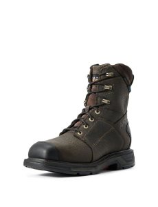Pánské Nepromokavé Boty Ariat WorkHog XT 8' Side Zip Carbon Špicí Pracovní Hnědé | BADNZ-8021