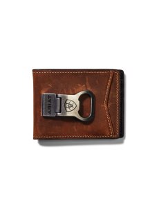Pánské Peněženky Ariat Bifold with Clip Hnědé | XILRV-8412