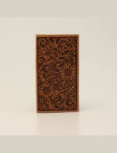 Pánské Peněženky Ariat Floral embossed rodeo Hnědé | XMGIQ-2687