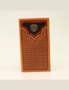 Pánské Peněženky Ariat Lattice embossed rodeo Béžový | QJDNH-2149
