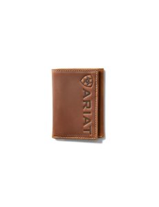 Pánské Peněženky Ariat Trifold Large Logo Hnědé | BRUWJ-1328