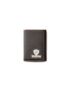 Pánské Peněženky Ariat Trifold Stacked Logo Hnědé | YRGEO-9264