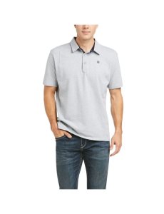 Pánské Polo Triko Ariat Medal Šedé | UAJIL-4920
