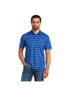 Pánské Polo Triko Ariat Ombre Stripe Ftd Blankyt | OCFKV-0983