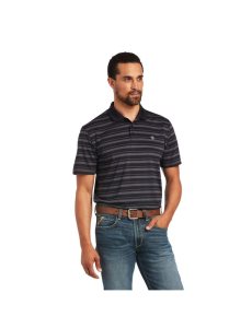 Pánské Polo Triko Ariat Ombre Stripe Ftd Černé | ZLSPH-9810