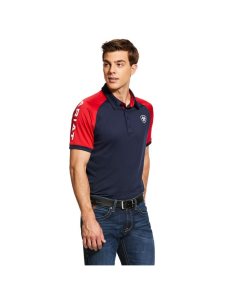 Pánské Polo Triko Ariat Team 3.0 Tmavě Blankyt | AHVUC-3760