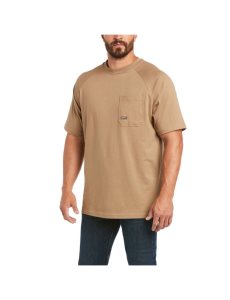 Pánské Pracovní Oděvy Ariat Rebar Bavlněné Strong T Shirts Hnědožlutý | DWYGH-8301
