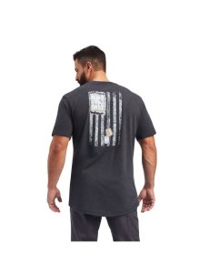 Pánské Pracovní Oděvy Ariat Rebar Bavlněné Strong Dog Tags T Shirts Šedé | FHEJO-1702
