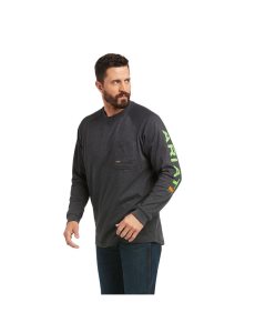 Pánské Pracovní Oděvy Ariat Rebar Bavlněné Strong Grafická T Shirts Šedé Světle Zelene | GRUNL-5469