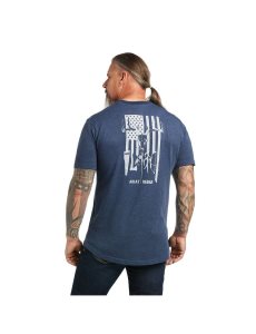 Pánské Pracovní Oděvy Ariat Rebar Bavlněné Strong American Outdoors T Shirts Tmavě Blankyt | IFVZA-1