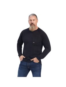Pánské Pracovní Oděvy Ariat Rebar Bavlněné Strong T Shirts Černé | WXQKP-8462