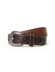 Pánské Pásky Ariat 1.5' Ostrich Tooled Hnědé | CHNUB-1705