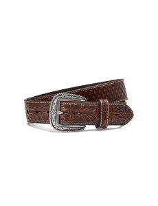 Pánské Pásky Ariat Diamond Plate Embroidery Hnědé | BURFL-5726
