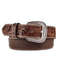 Pánské Pásky Ariat Floral embossed ends Hnědé | YIDUA-5317