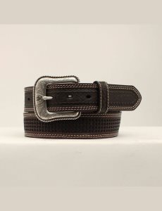Pánské Pásky Ariat Lattice Hnědé | DECTM-4039