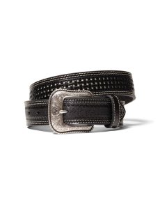 Pánské Pásky Ariat Lattice Černé Bílé | ZOLGM-4285