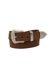 Pánské Pásky Ariat Leaf Emboss Hnědé | VEJLM-1853