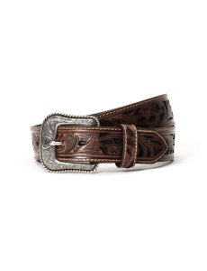 Pánské Pásky Ariat Læder 1.5' Stamped Přezkou Hnědé | TODVF-0234