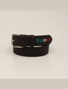 Pánské Pásky Ariat Mexico embossed logo Hnědé | FHPXS-2807