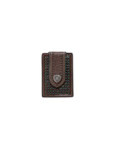 Pánské Tašky Ariat Basketweave card case Hnědé | MJHDV-5218