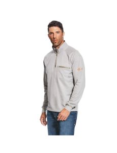 Pánské Topy Ariat FR Rev 1/4 Zip Stříbrné | AYFQZ-7295