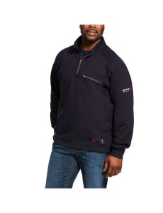 Pánské Topy Ariat FR Rev 1/4 Zip Tmavě Blankyt | CEXHV-0365