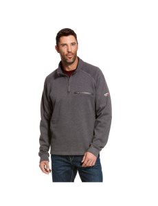 Pánské Topy Ariat FR Rev 1/4 Zip Šedé | CMAZI-3206