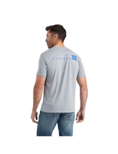 Pánské Tričko Ariat Linear Octane Šedé | WCDQZ-5291