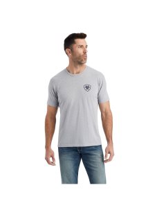 Pánské Tričko Ariat Lucky Horseshoe Šedé | XBWSD-0796