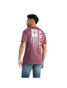 Pánské Tričko Ariat Minimalist Vínové | YDZCS-2740