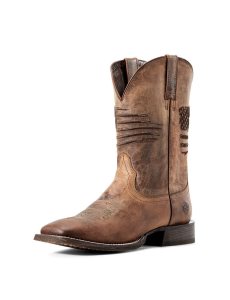 Pánské Westernové Boty Ariat Circuit Patriot Hnědé | XUMTK-8601