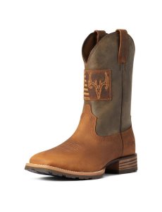 Pánské Westernové Boty Ariat Hybridní Patriot Country Hnědé | HUBKW-4509