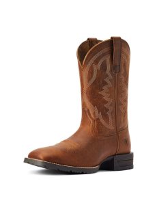 Pánské Westernové Boty Ariat Hybridní Ranchwork Hnědé | UBRLM-0146
