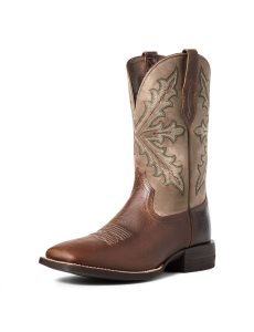 Pánské Westernové Boty Ariat Qualifier Hnědé | HQVAL-7124