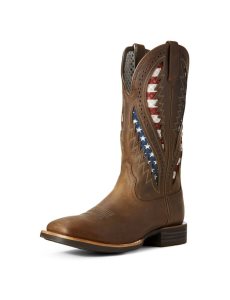 Pánské Westernové Boty Ariat Quickdraw Venttek Hnědé | ROCEV-8326