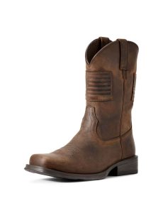 Pánské Westernové Boty Ariat Rambler Patriot Hnědé | PDYAW-4682