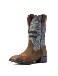 Pánské Westernové Boty Ariat Sportovní Flying Proud Šedé Hnědé | ZAGJU-9604