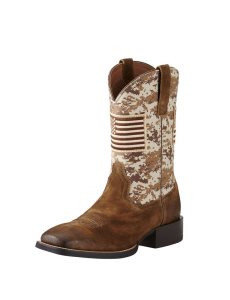 Pánské Westernové Boty Ariat Sportovní Patriot Béžový | ITQGB-3405